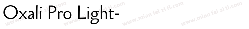 Oxali Pro Light字体转换